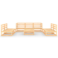 Set Divani da Giardino 8 pz in Legno Massello di Pino cod mxl 36346