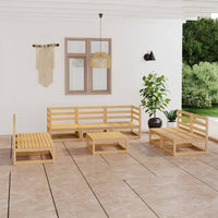 Set Divani da Giardino 8 pz in Legno Massello di Pino cod mxl 36346