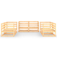 Set Divani da Giardino 6 pz in Legno Massello di Pino cod mxl 49535