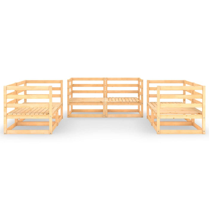 Set Divani da Giardino 6 pz in Legno Massello di Pino cod mxl 49535