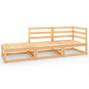 Set Divani da Giardino 3 pz in Legno Massello di Pino cod mxl 53027