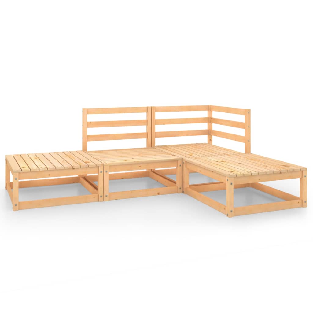 Set Divani da Giardino 4 pz in Legno Massello di Pino cod mxl 43308