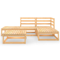 Set Divani da Giardino 5 pz in Legno Massello di Pino cod mxl 51089