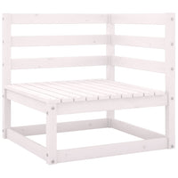 Set Divani da Giardino 5 pz Bianco in Legno Massello di Pino 3075480