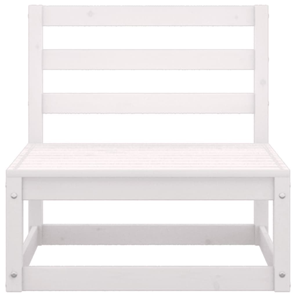 Set Divani da Giardino 5 pz Bianco in Legno Massello di Pino 3075480