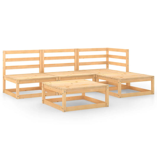 Set Divani da Giardino 5 pz in Legno Massello di Pino cod mxl 39303