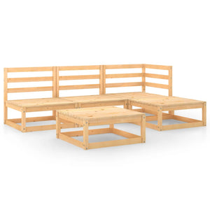 Set Divani da Giardino 5 pz in Legno Massello di Pino 3075489