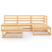 Set Divani da Giardino 5 pz in Legno Massello di Pino cod mxl 39303