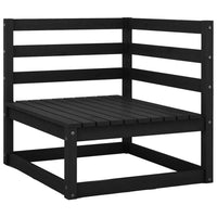 Set Divani da Giardino 5 pz Nero in Legno Massello di Pino 3075493