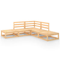 Set Divani da Giardino 5 pz in Legno Massello di Pino cod mxl 39304