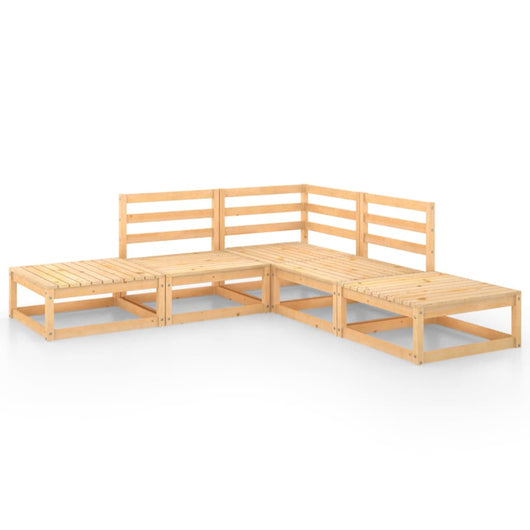 Set Divani da Giardino 5 pz in Legno Massello di Pino cod mxl 39304