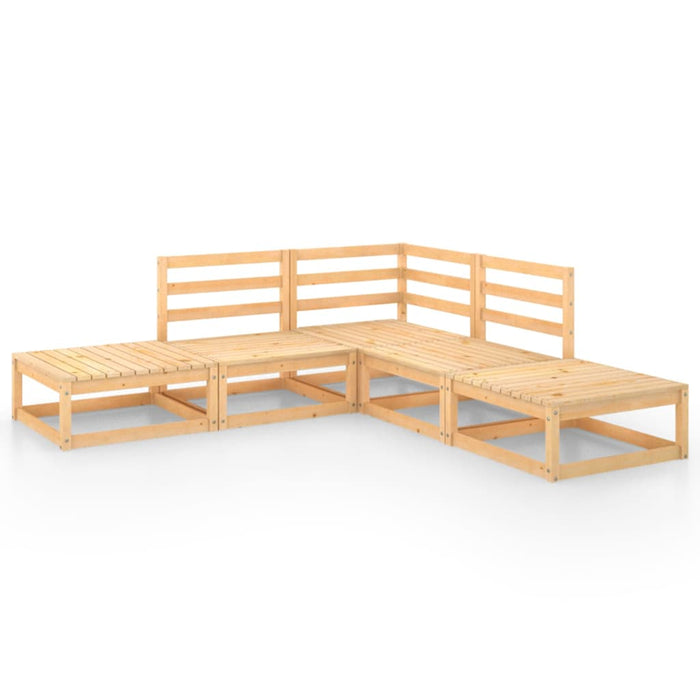 Set Divani da Giardino 5 pz in Legno Massello di Pino cod mxl 39304