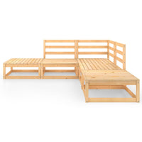 Set Divani da Giardino 5 pz in Legno Massello di Pino cod mxl 39304