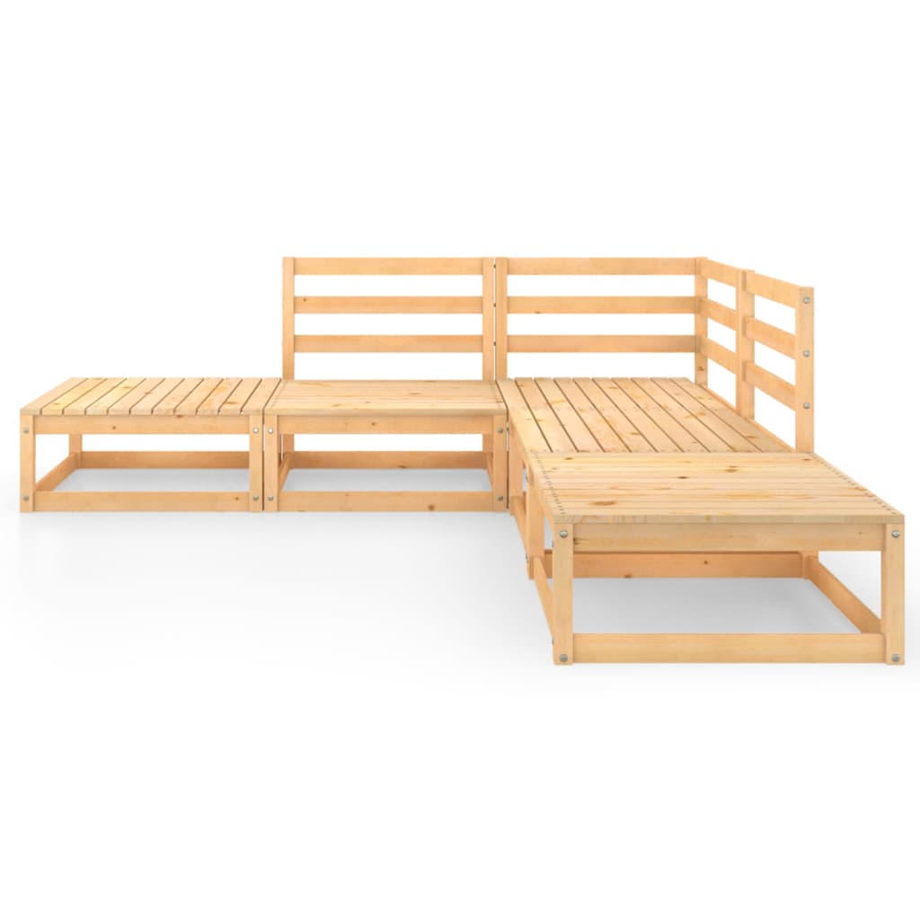 Set Divani da Giardino 5 pz in Legno Massello di Pino 3075494