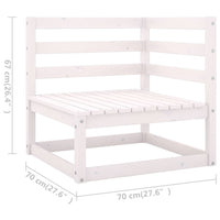 Set Divani da Giardino 5 pz Bianco in Legno Massello di Pino 3075495