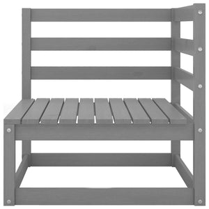 Set Divani da Giardino 5 pz Grigio in Legno Massello di Pino 3075496