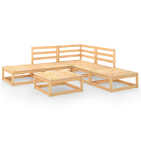 Set Divani da Giardino 6 pz in Legno Massello di Pino cod mxl 51053