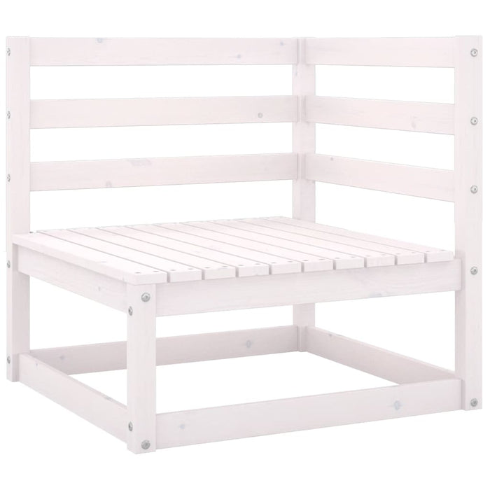 Set Divani da Giardino 6 pz Bianco in Legno Massello di Pino 3075500