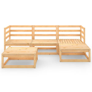 Set Divani da Giardino 5 pz in Legno Massello di Pino 3075529