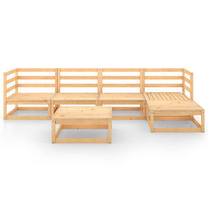 Set Divani da Giardino 6 pz in Legno Massello di Pino cod mxl 51271