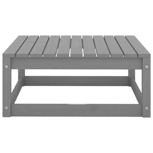 Set Divani da Giardino 5 pz Grigio in Legno Massello di Pino 3075551