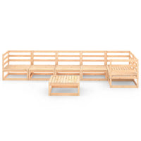 Set Divani da Giardino 7 pz in Legno Massello di Pino 3075569