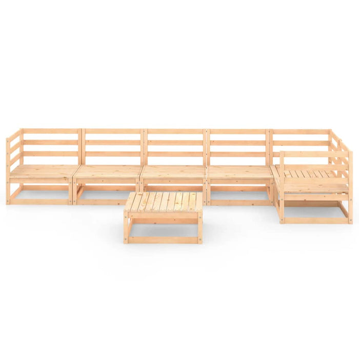 Set Divani da Giardino 7 pz in Legno Massello di Pino 3075569