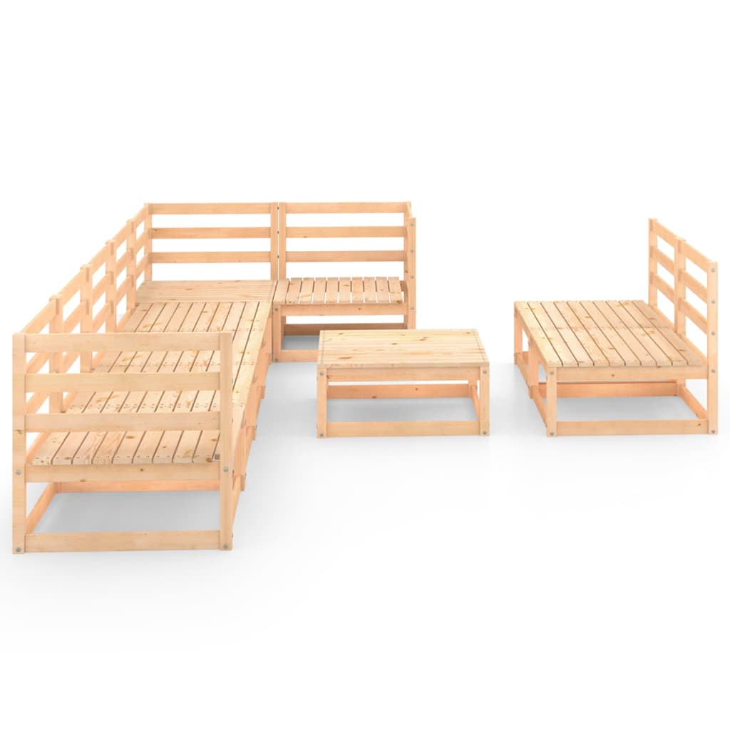 Set Divani da Giardino 9 pz in Legno Massello di Pino 3075619