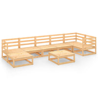 Set Divani da Giardino 8 pz in Legno Massello di Pino 3075699