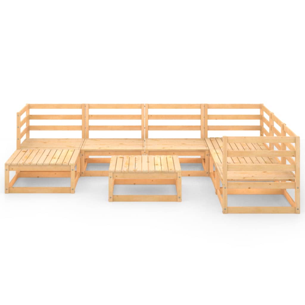 Set Divani da Giardino 8 pz in Legno Massello di Pino 3075709