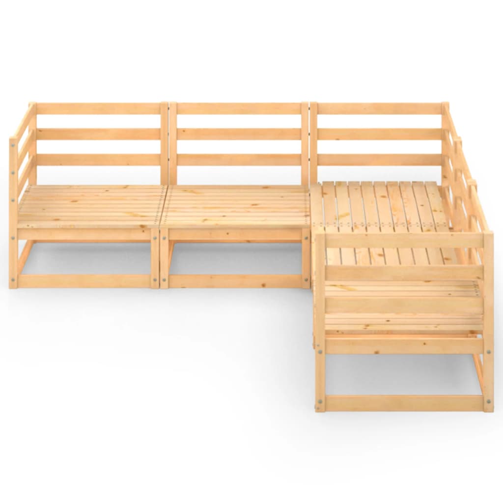 Set Divani da Giardino 5 pz in Legno Massello di Pino cod mxl 37504