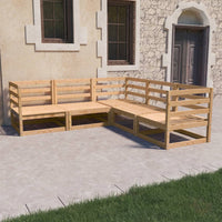 Set Divani da Giardino 5 pz in Legno Massello di Pino cod mxl 37504