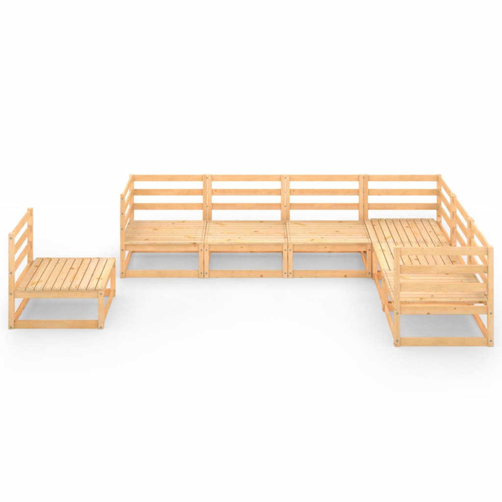 Set Divani da Giardino 7 pz in Legno Massello di Pino cod mxl 37535