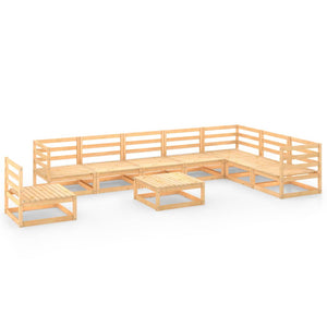 Set Divani da Giardino 9 pz in Legno Massello di Pino 3075779