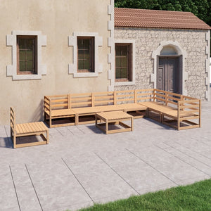 Set Divani da Giardino 9 pz in Legno Massello di Pino 3075779