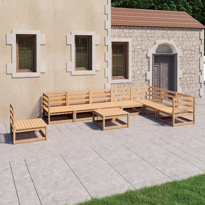 Set Divani da Giardino 9 pz in Legno Massello di Pino 3075779