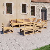 Set Divani da Giardino 9 pz in Legno Massello di Pino cod mxl 37554