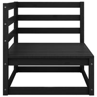 Set Divani da Giardino 10 pz Nero in Legno Massello di Pino 3075798