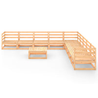 Set Divani da Giardino 9 pz in Legno Massello di Pino cod mxl 37600