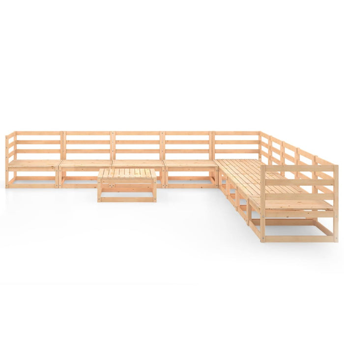 Set Divani da Giardino 10 pz in Legno Massello di Pino cod mxl 37617