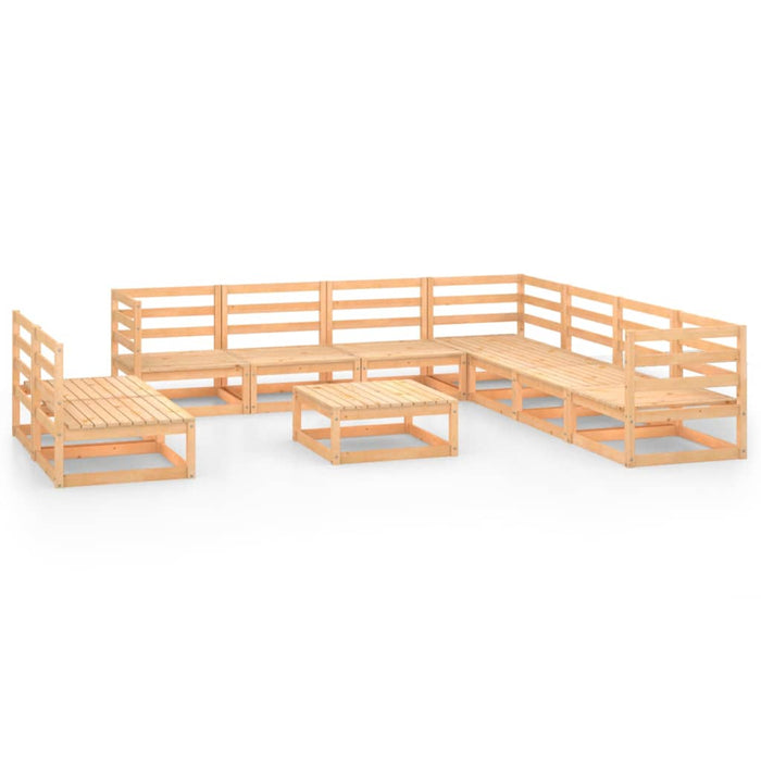 Set Divani da Giardino 10 pz in Legno Massello di Pino 3075859