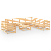 Set Divani da Giardino 10 pz in Legno Massello di Pino 3075919