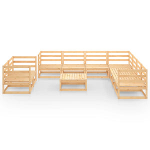 Set Divani da Giardino 10 pz in Legno Massello di Pino 3075919