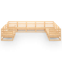 Set Divani da Giardino 10 pz in Legno Massello di Pino 3075924