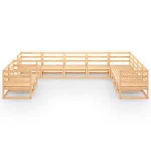 Set Divani da Giardino 10 pz in Legno Massello di Pino 3075924