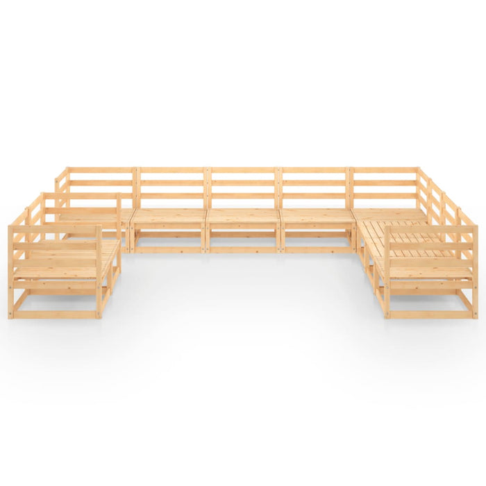 Set Divani da Giardino 10 pz in Legno Massello di Pino 3075924