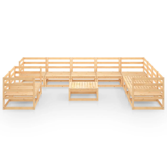 Set Divani da Giardino 11 pz in Legno Massello di Pino cod mxl 41345