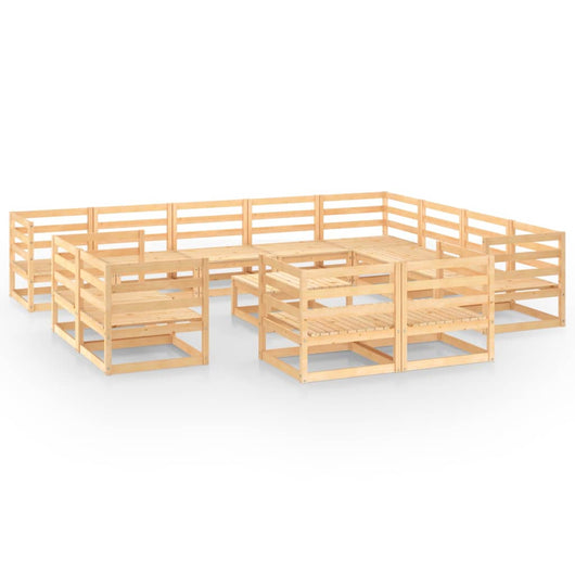 Set Divani da Giardino 13 pz in Legno Massello di Pino 3075959