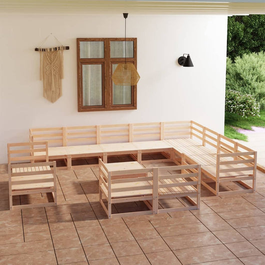 Set Divani da Giardino 13 pz in Legno Massello di Pino 3075959