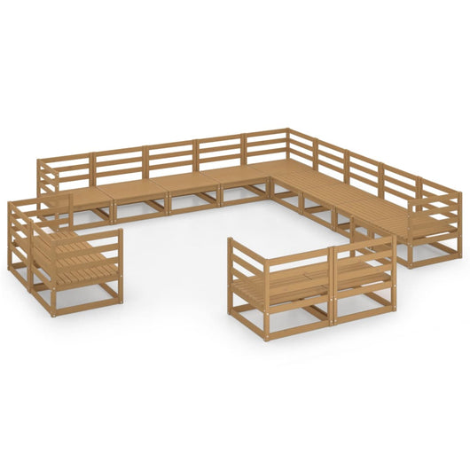 Set Divani da Giardino 13 pz in Legno Massello di Pino 3075967